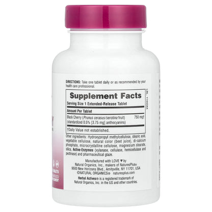 NaturesPlus, Herbal Actives, Black Cherry, 750 mg, 30 Tablets