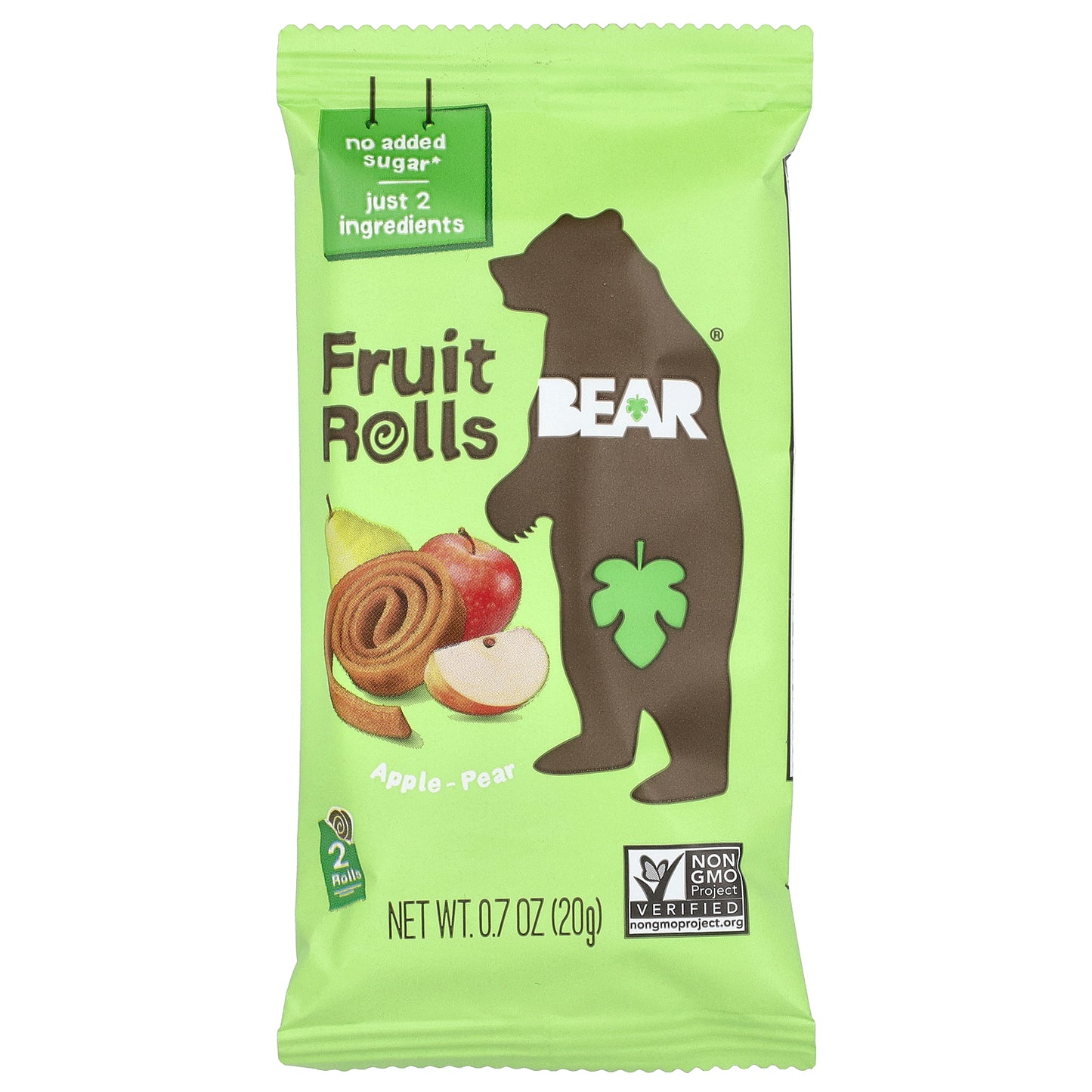 Bear, Fruit Rolls, Apple-Pear, 5 Packs, 0.7 oz (20 g) Each