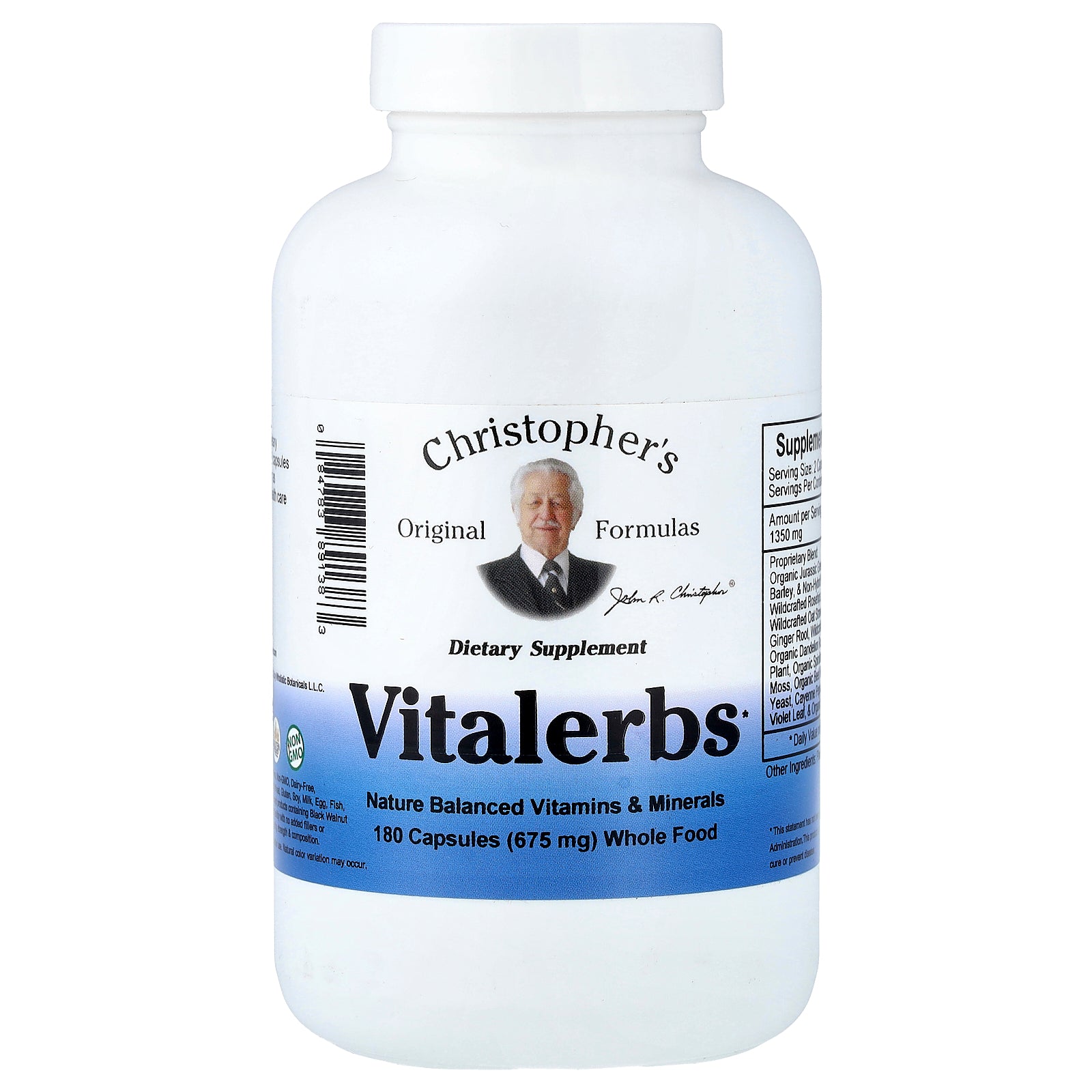 Christopher's Original Formulas, Vitalerbs, 180 Capsules