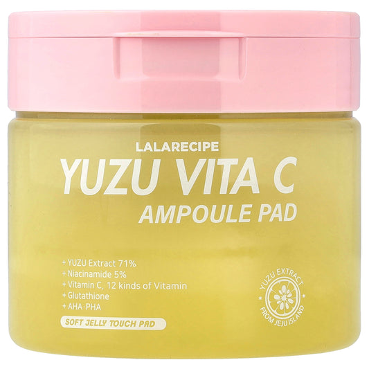 Lalarecipe, Yuzu Vita C Ampoule Pad, Illuminating Beauty Mask Pad, 80 Pads, 5.07 fl oz (150 ml)