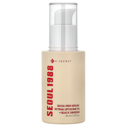 K-Secret, Seoul 1988 Serum, Retinal Liposome 2% + Black Ginseng, 1.01 fl oz (30 ml)