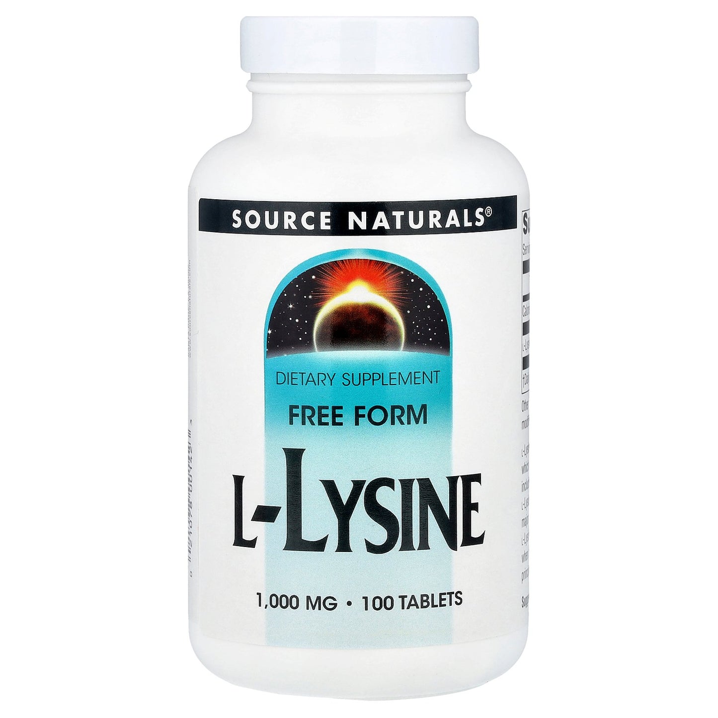 Source Naturals, L-Lysine, 1,000 mg, 100 Tablets