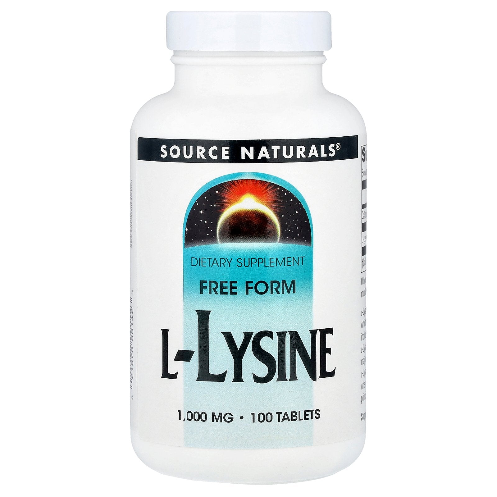 Source Naturals, L-Lysine, 1,000 mg, 100 Tablets