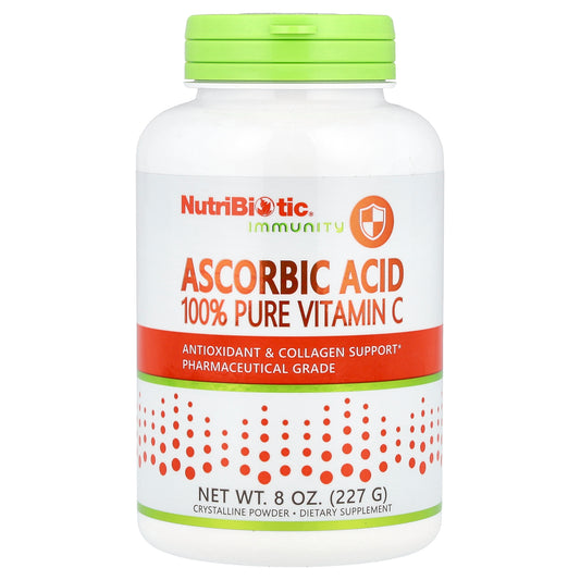 NutriBiotic, Immunity, Ascorbic Acid, 100% Pure Vitamin C, Crystalline Powder, 8 oz (227 g)