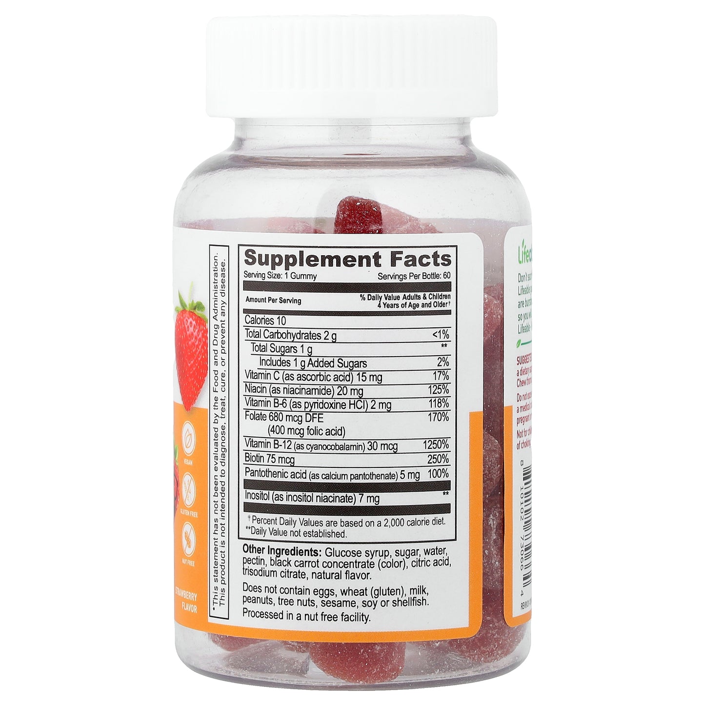 Lifeable, Kids B Complex + Vitamin C Gummies, Strawberry, 60 Gummies