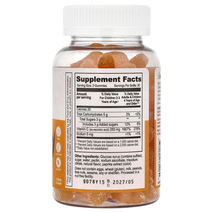 Lifeable, Kids Vitamin C Gummies, Natural Citrus, 60 Gummies (125 mg per Gummy)