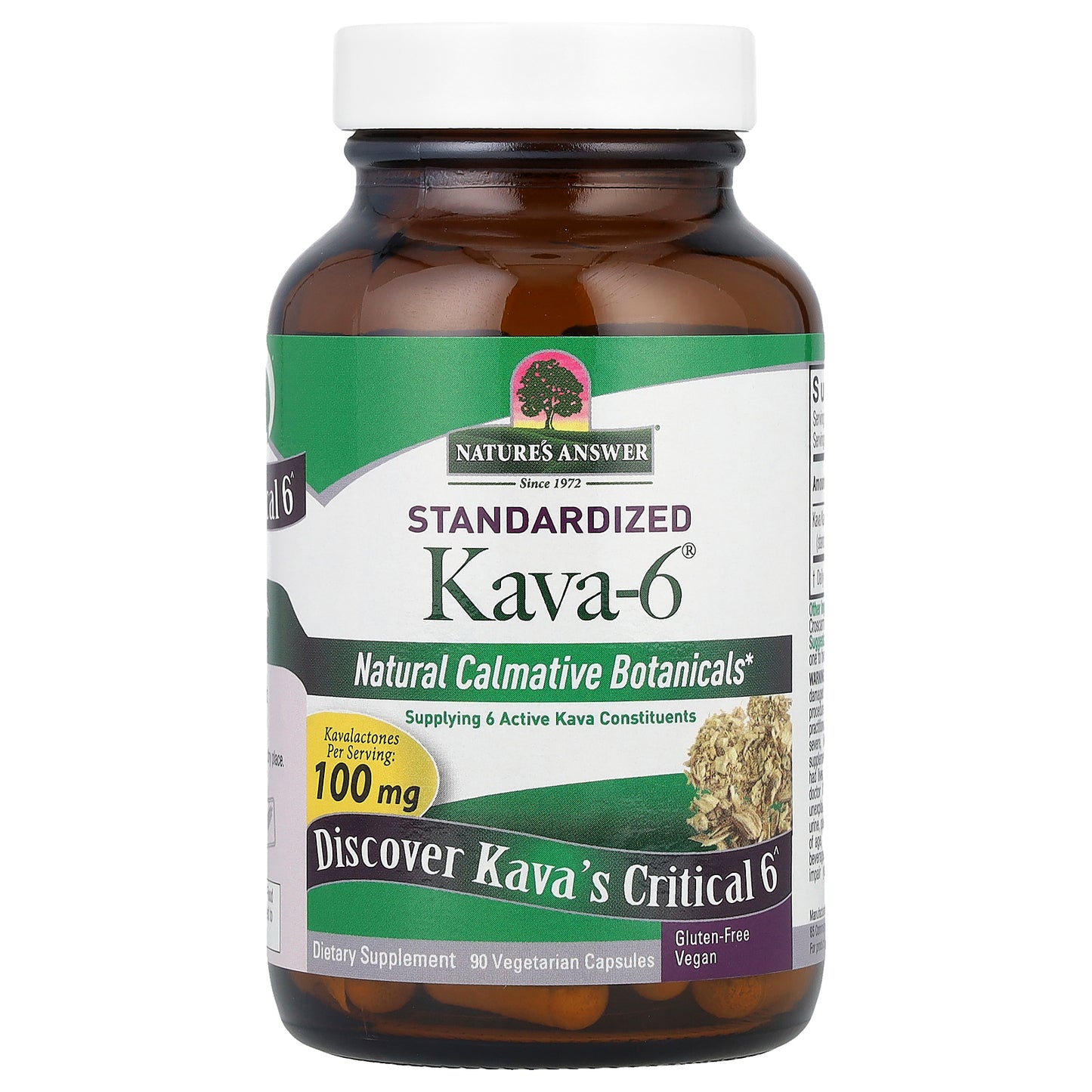 Nature's Answer, Standardized Kava-6®, 365 mg, 90 Vegetarian Capsules