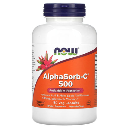 NOW Foods, AlphaSorb-C 500, 180 Veg Capsules