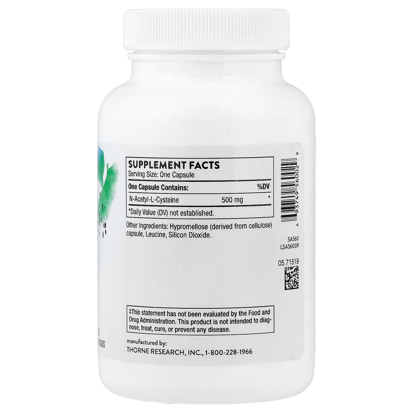 Thorne, NAC, 90 Capsules (500 mg per Capsule)