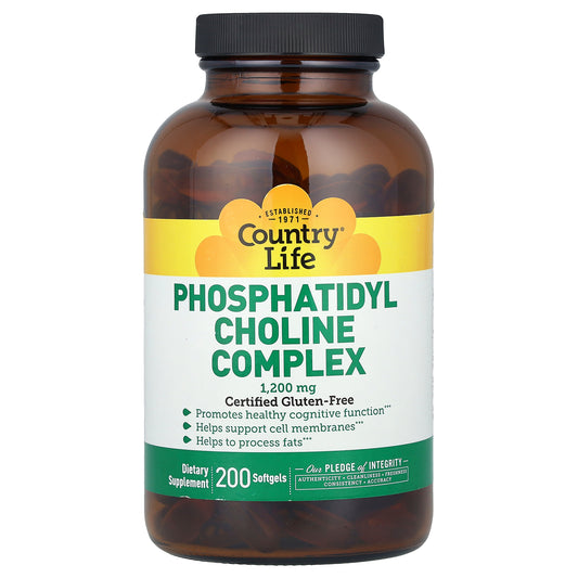 Country Life, Phosphatidyl Choline Complex, 1,200 mg, 200 Softgels