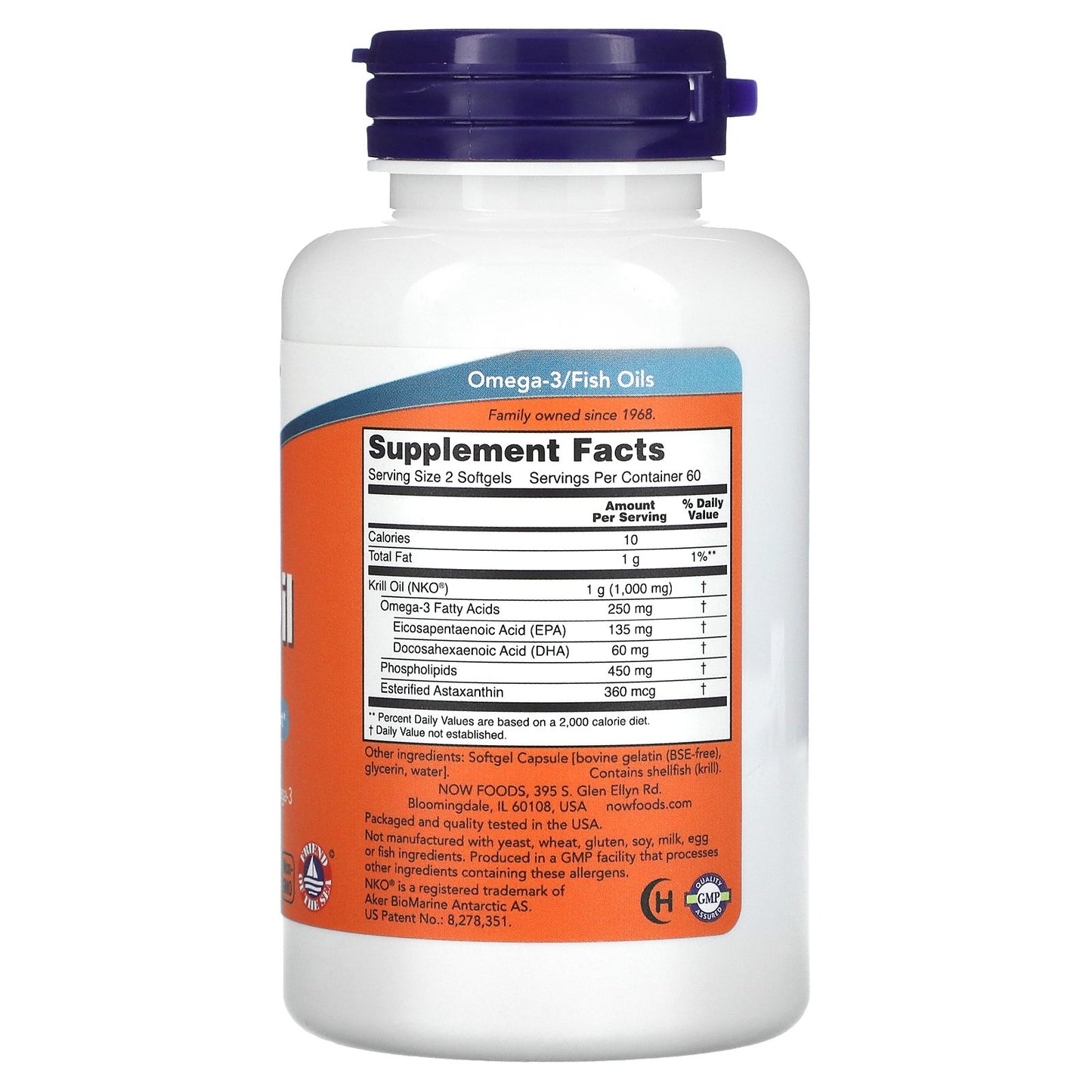 NOW Foods, Krill Oil, 500 mg, 120 Softgels