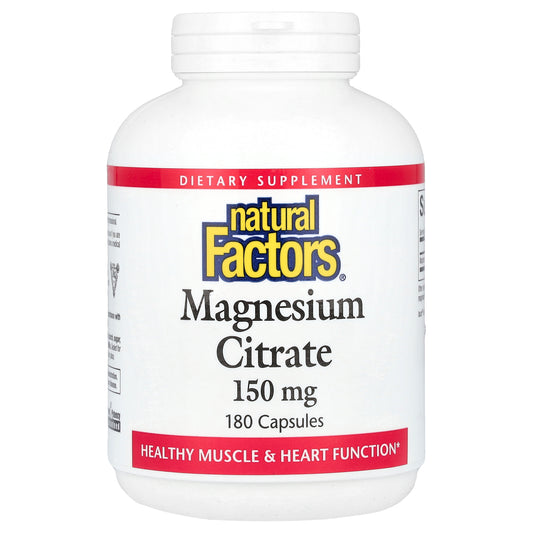 Natural Factors, Magnesium Citrate, 150 mg, 180 Capsules