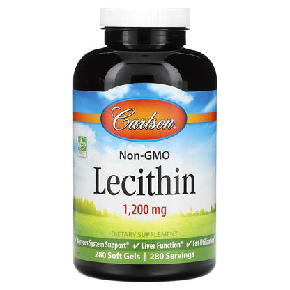 Carlson, Lecithin, 1,200 mg, 280 Soft Gels