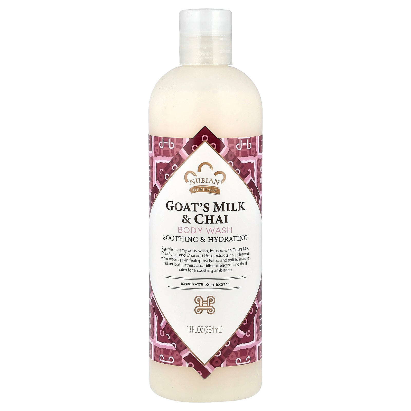 Nubian Heritage, Body Wash, Goat's Milk & Chai, 13 fl oz (384 ml)