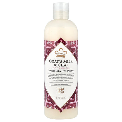 Nubian Heritage, Body Wash, Goat's Milk & Chai, 13 fl oz (384 ml)