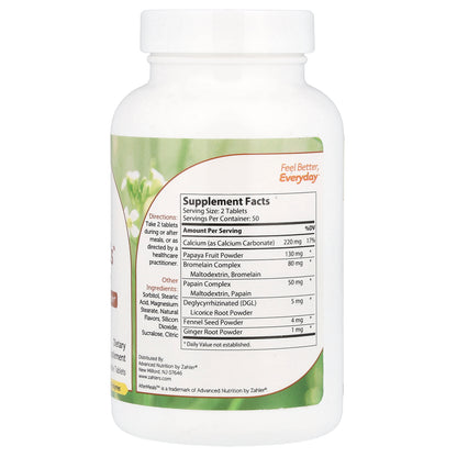 Zahler, AfterMeals™, Fruit-Based Enzymes+, 100 Chewable Tablets