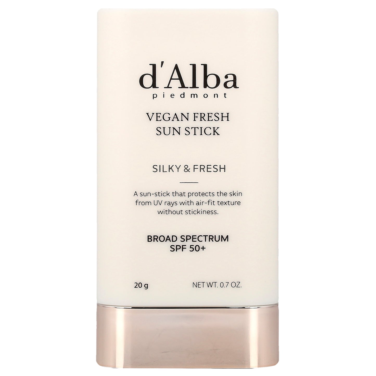 d'Alba, Vegan Fresh Sun Stick, SPF 50+, 0.7 oz (20 g)