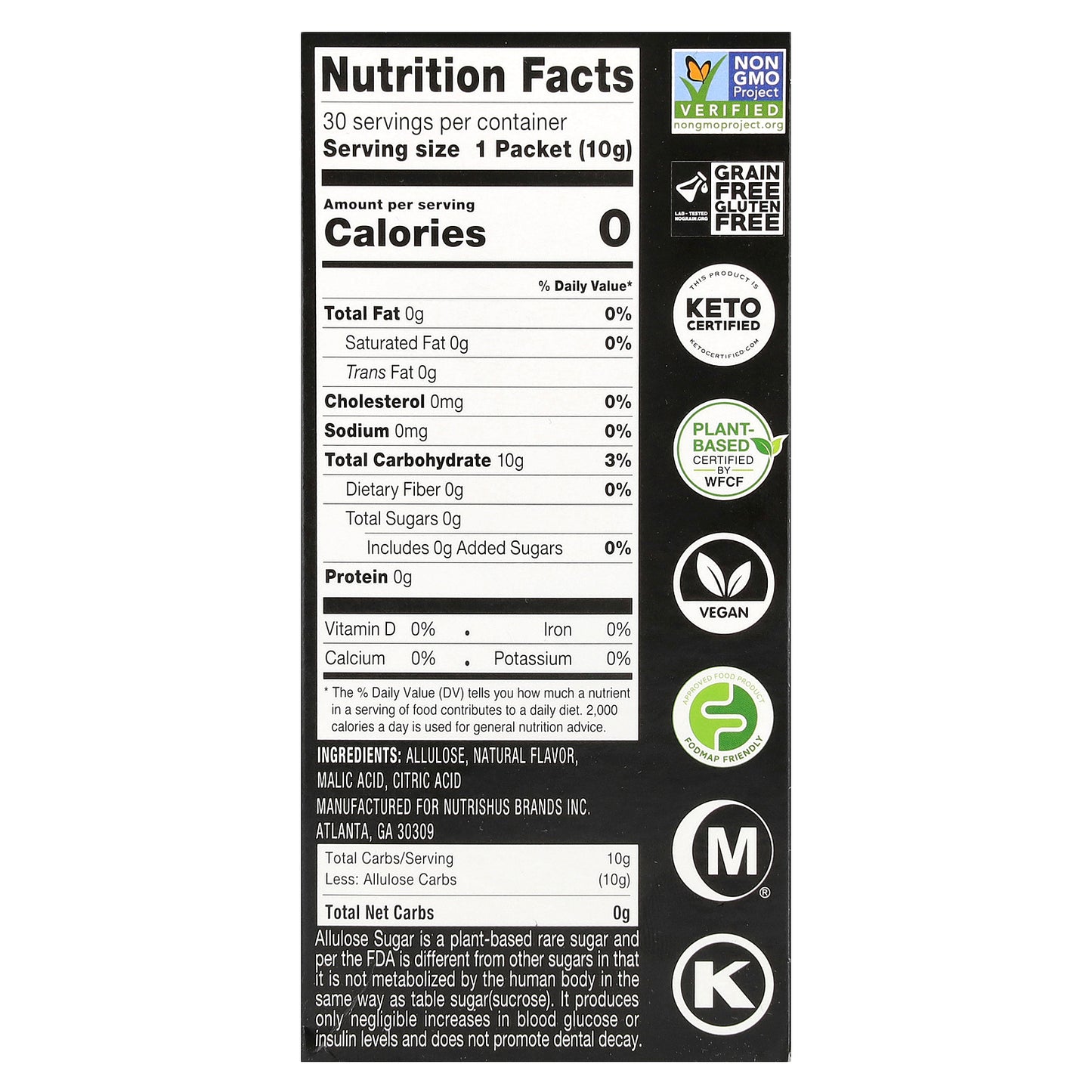 RxSugar, Swealthy Stix, Flavored Allulose Sugar, Sweet Tea, Fruit Punch, Lemon Lime, Orange, Raspberry, 30 Packs, 0.35 oz (10 g) Each