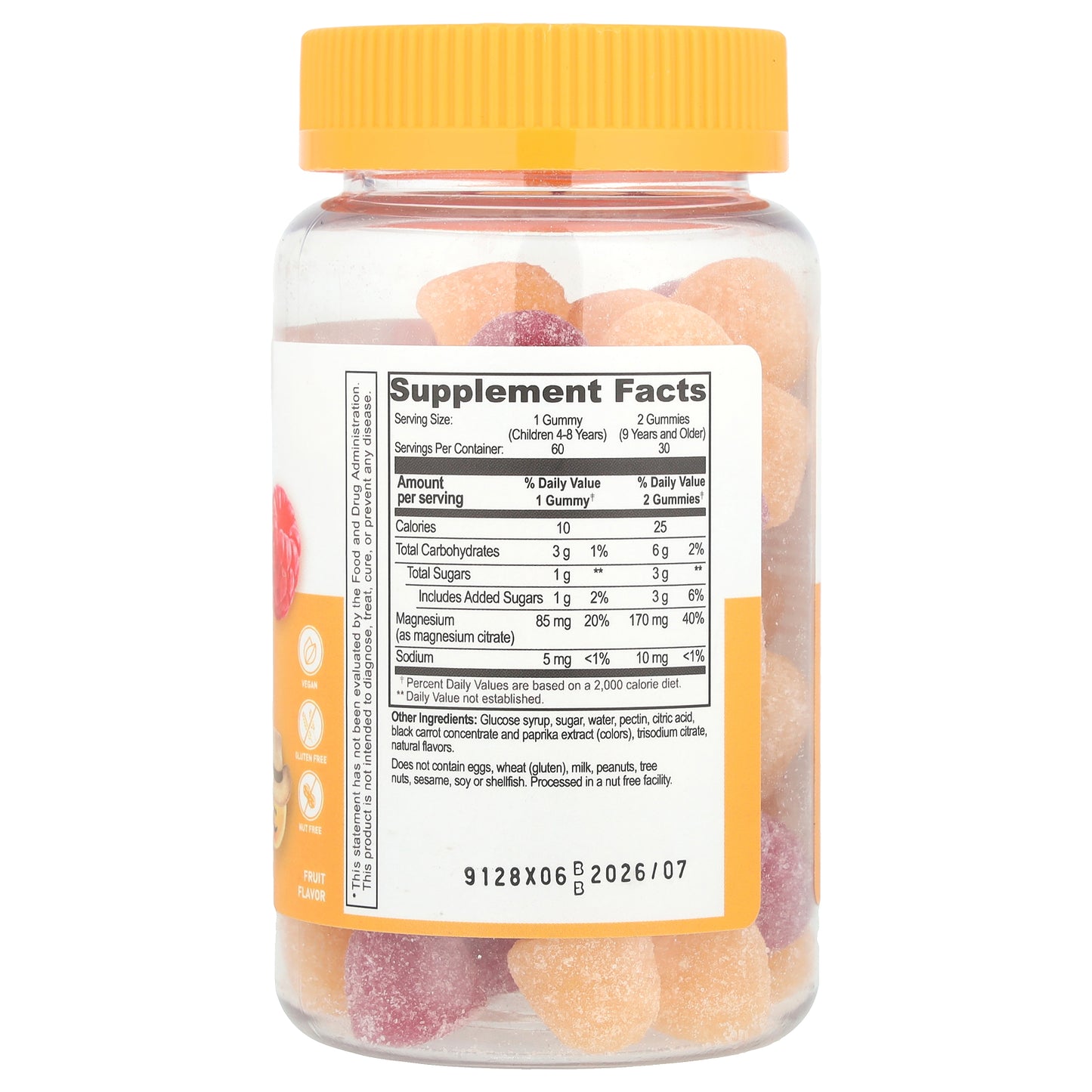 Lifeable, Kids Magnesium Citrate Gummies, Fruit, 60 Gummies