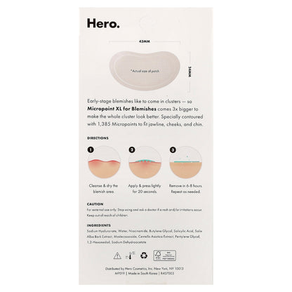 Hero Cosmetics, Mighty Patch® Micropoint XL For Blemishes, 6 Patches