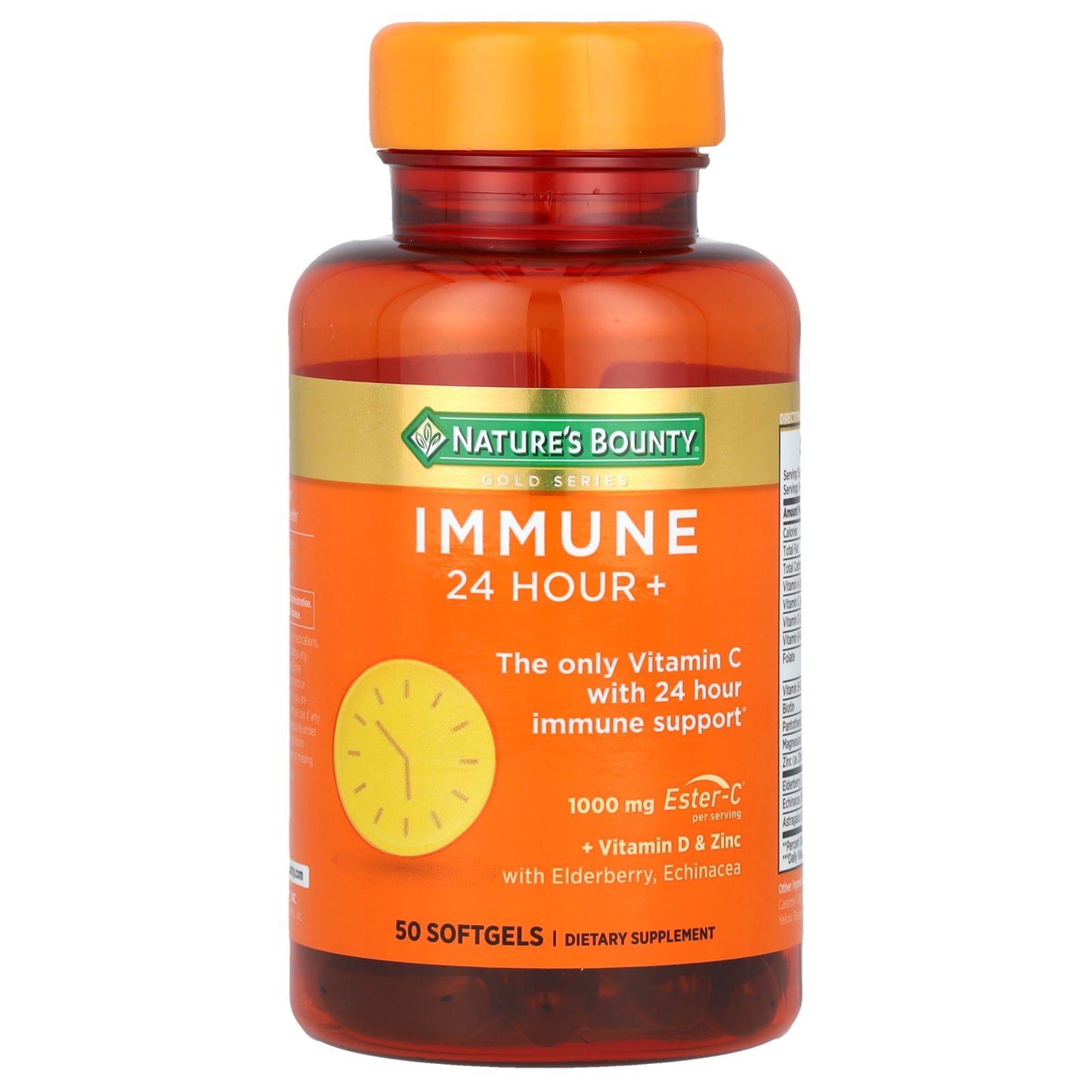 Nature's Bounty, Gold Series, Immune 24 Hour+, 50 Softgels