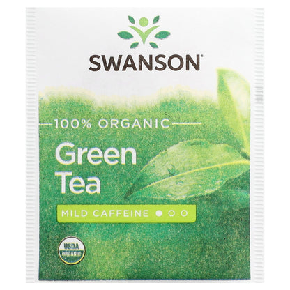Swanson, 100% Organic Green Tea, 20 Tea Bags, 1.4 oz (40 g)