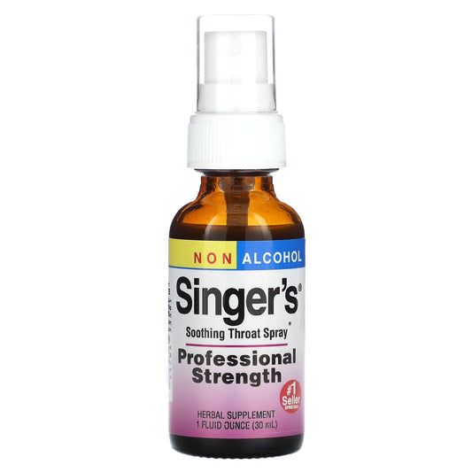 Herbs Etc., Singer's, Soothing Throat Spray, Non Alcohol, 1 fl oz (30 ml)