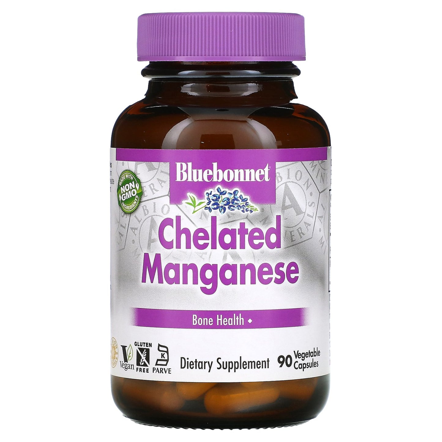 Bluebonnet Nutrition, Chelated Manganese, 10 mg, 90 Vegetable Capsules