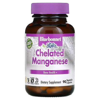 Bluebonnet Nutrition, Chelated Manganese, 10 mg, 90 Vegetable Capsules