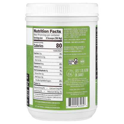 Primal Kitchen, Collagen Keto Latte, Matcha, 9.33 oz (264.6 g)