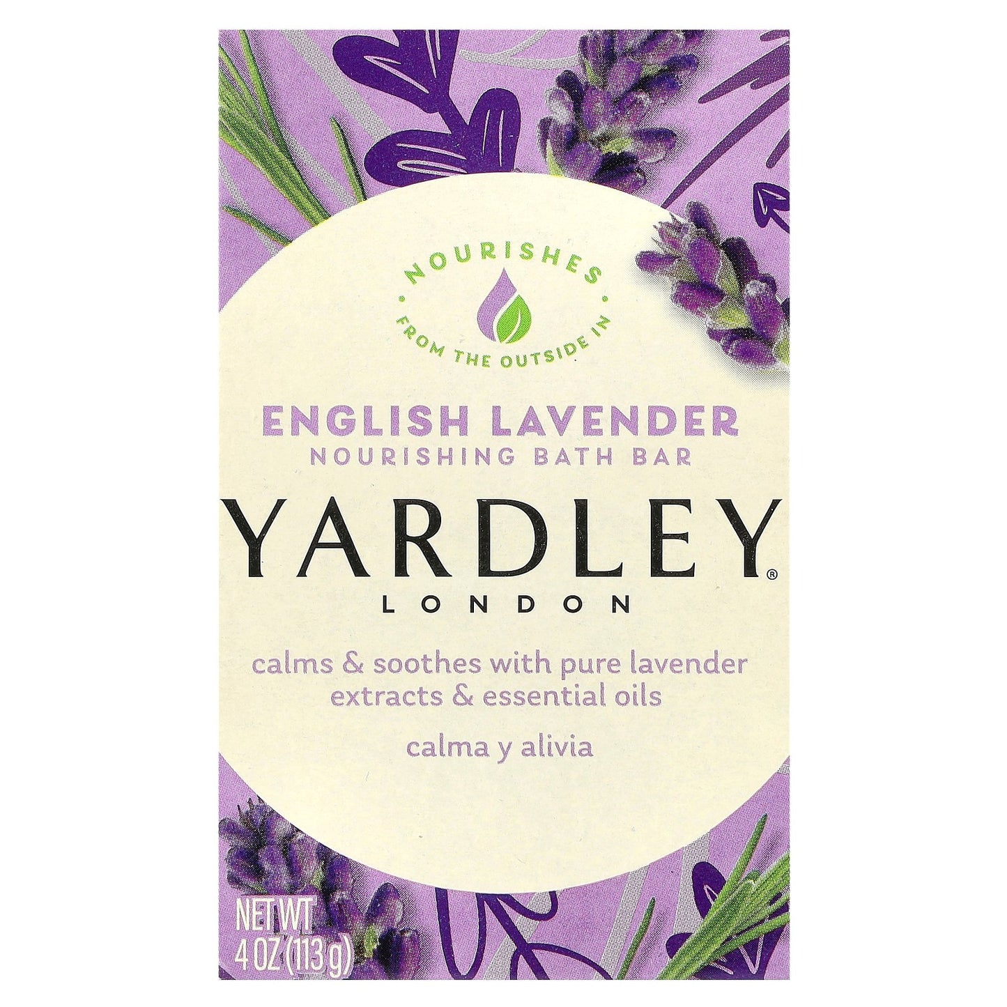 Yardley London, Nourishing Bath Bar, English Lavender, 4 oz (113 g)
