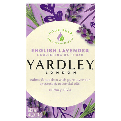 Yardley London, Nourishing Bath Bar, English Lavender, 4 oz (113 g)