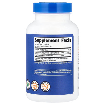 Nutricost, P-5-P, 240 Capsules