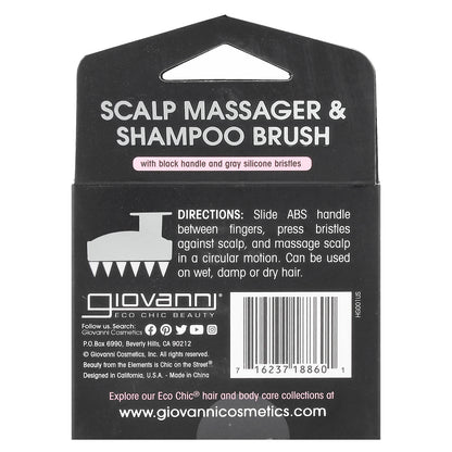 Giovanni, Scalp Massager & Shampoo Brush, Black, 1 Brush