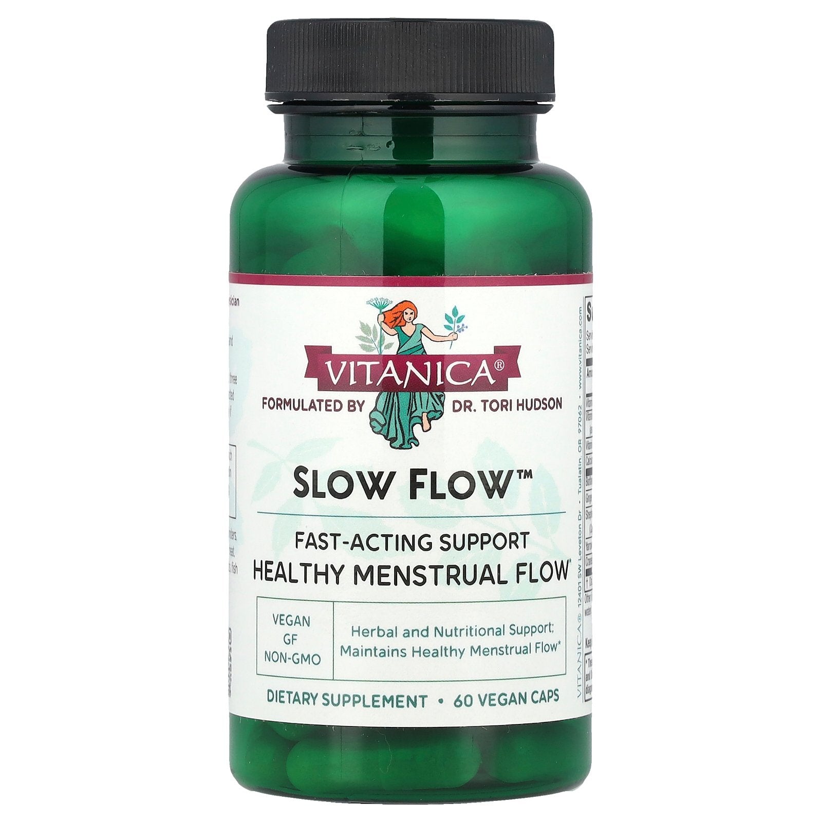 Vitanica, Slow Flow™, Healthy Menstrual Flow, 60 Vegan Caps