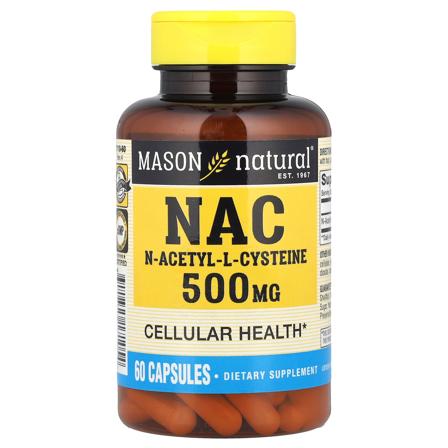 Mason Natural, NAC, 500 mg, 60 Capsules