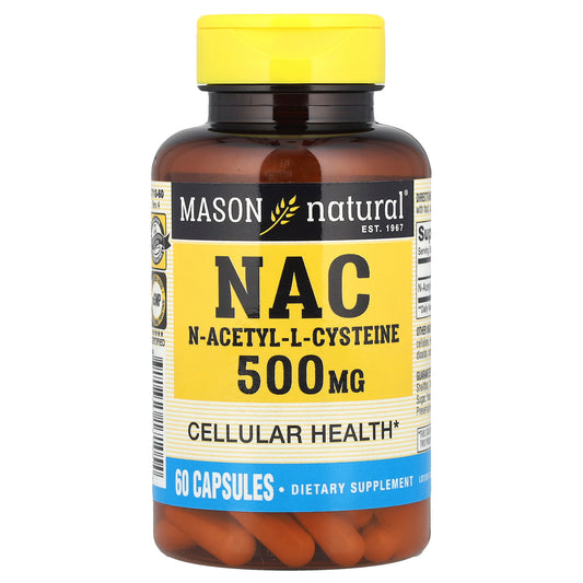 Mason Natural, NAC, 500 mg, 60 Capsules