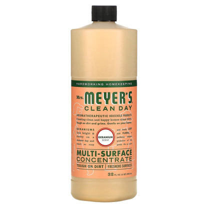 Mrs. Meyers Clean Day, Multi-Surface Concentrate, Geranium, 32 fl oz (946 ml)