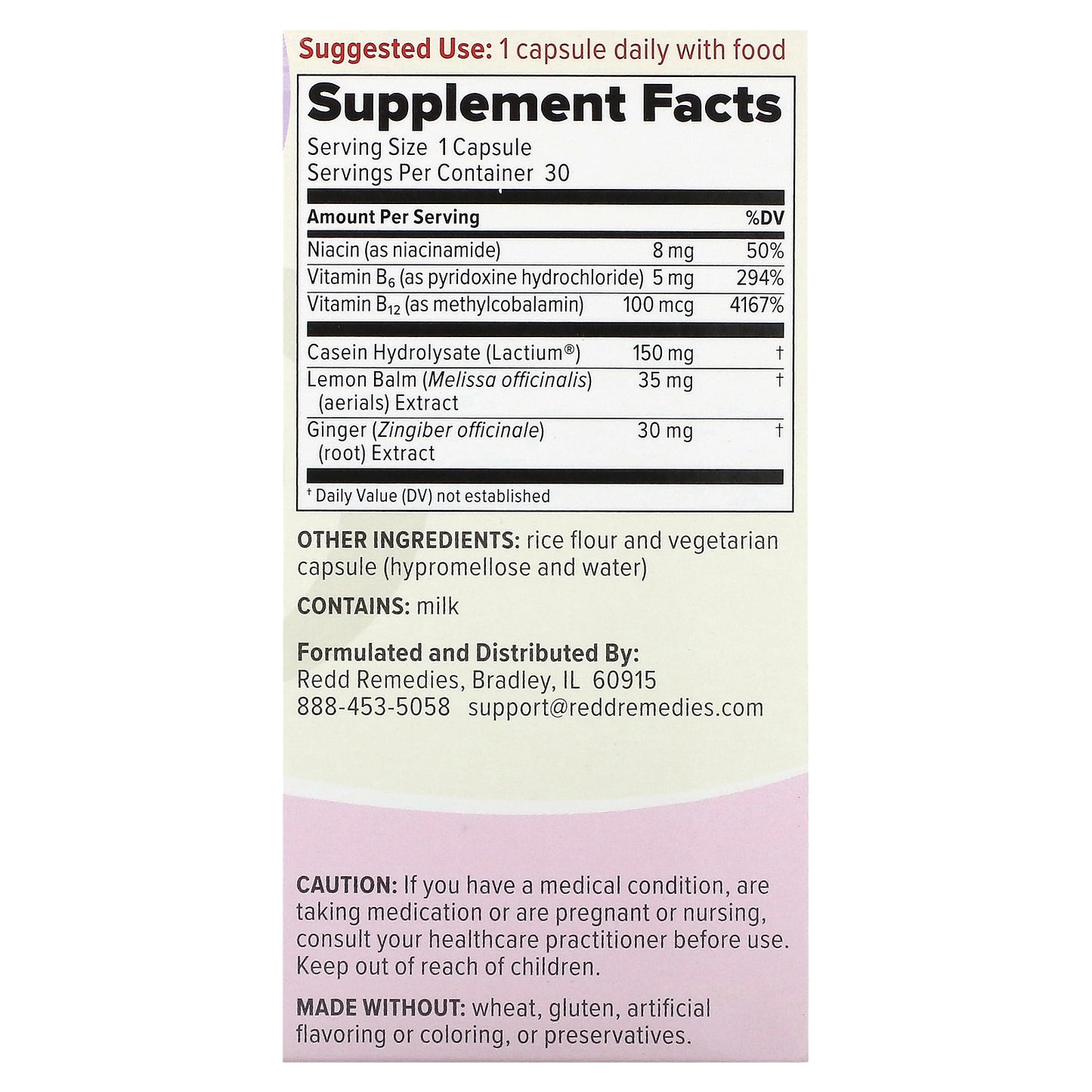 Redd Remedies, Peaceful Mama, 30 Vegetarian Capsules