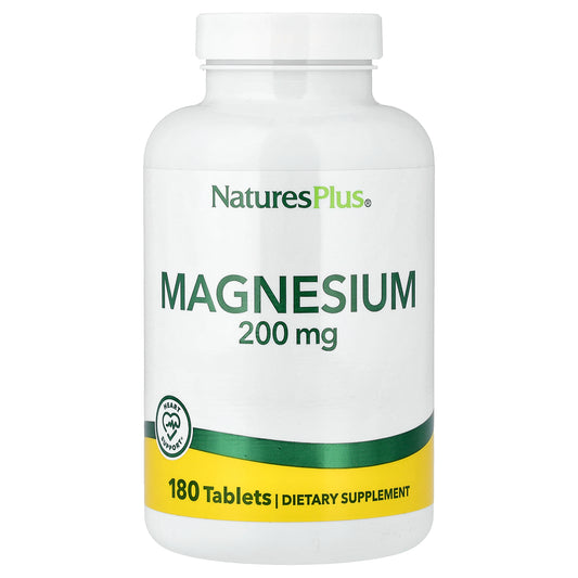 NaturesPlus, Magnesium, 200 mg, 180 Tablets