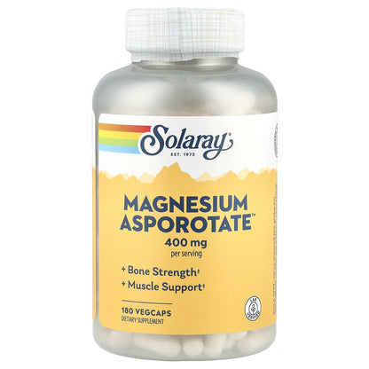 Solaray, Magnesium Asporotate™, 180 VegCaps (200 mg per Capsule)