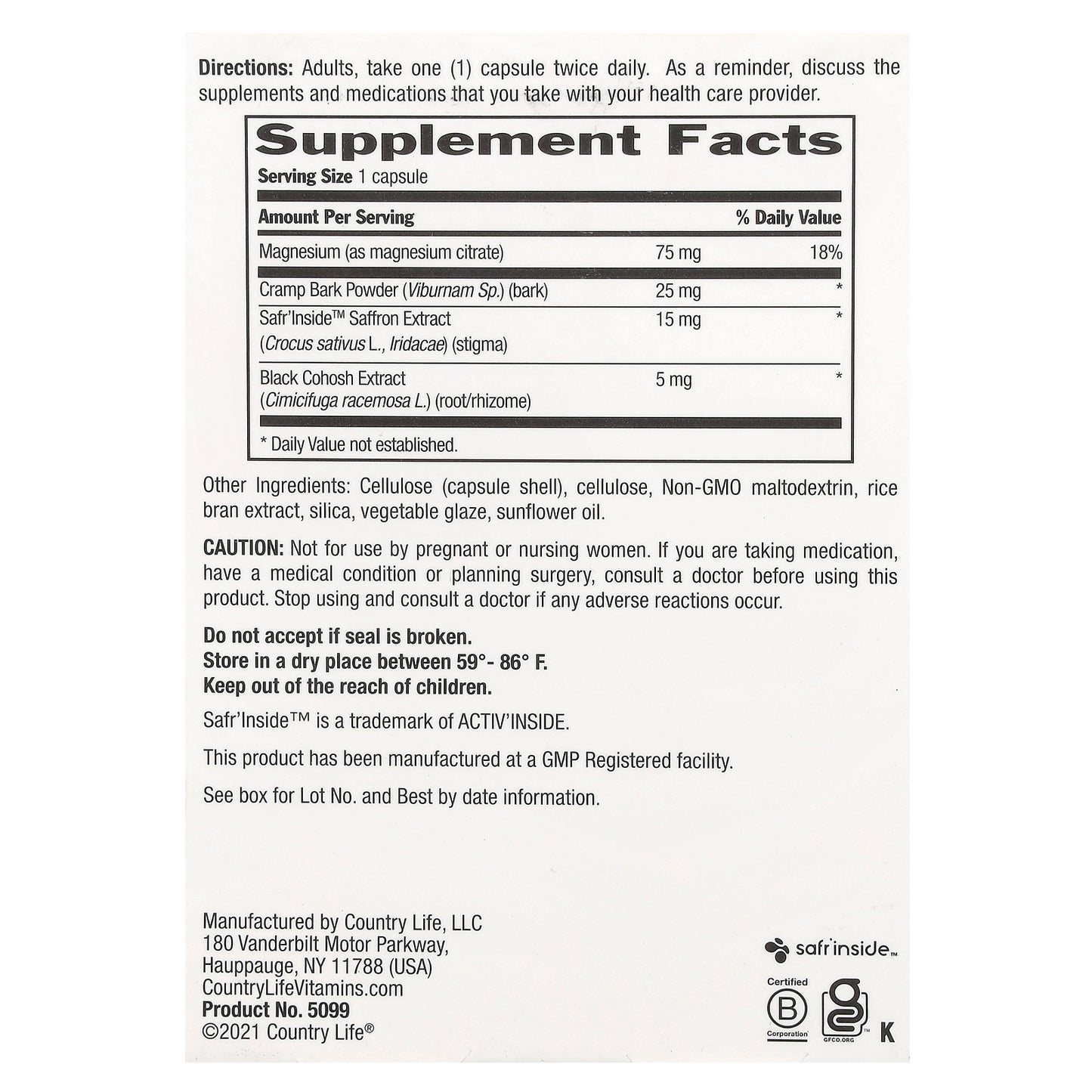 Country Life, PMS Rescue™, Targeted PMS Support, 60 Vegan Capsules