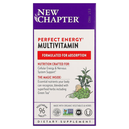 New Chapter, Perfect Energy Multivitamin, 96 Vegetarian Tablets