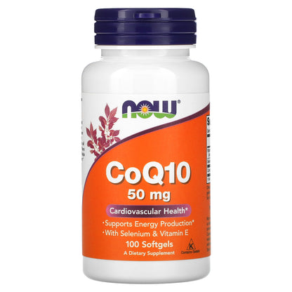 NOW Foods, CoQ10, 50 mg, 100 Softgels