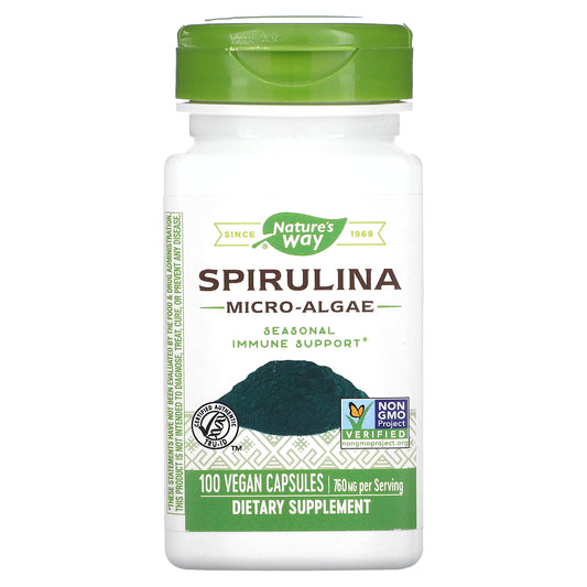 Nature's Way, Spirulina Micro-Algae, 380 mg, 100 Vegan Capsules