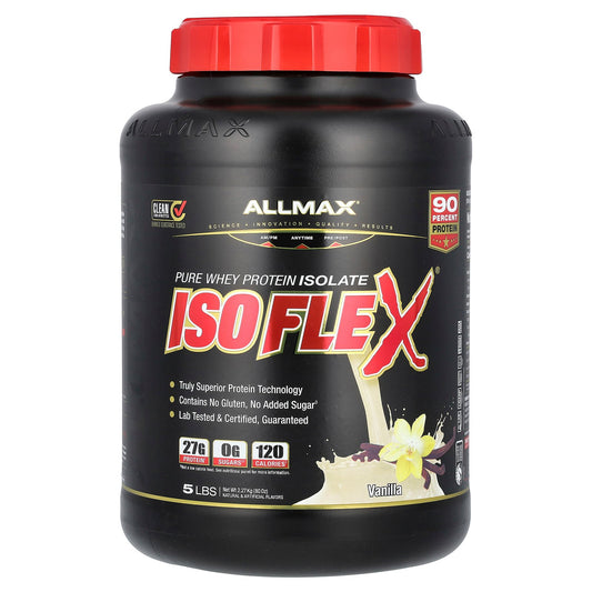 ALLMAX, ISOFLEX®, Pure Whey Protein Isolate, Vanilla, 5 lbs (2.27 kg)