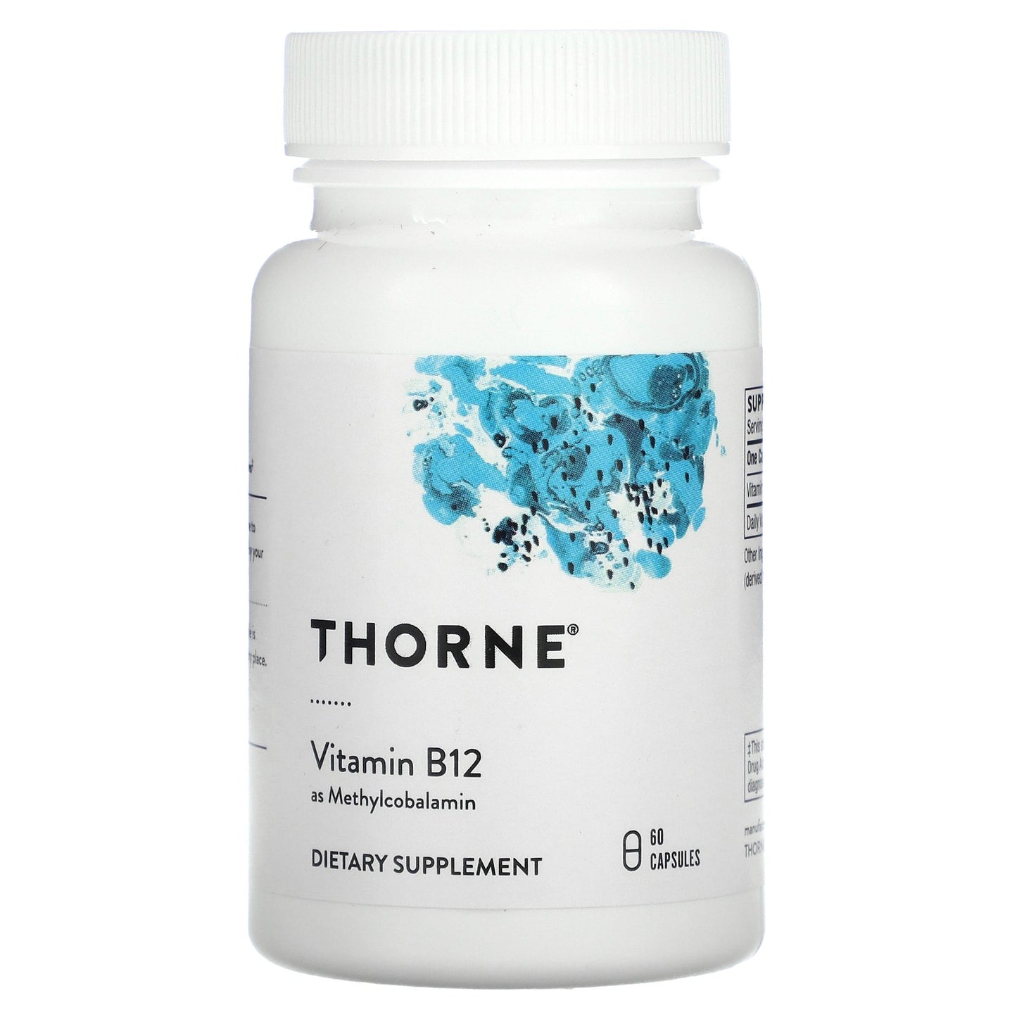 Thorne, Vitamin B12 as Methylcobalamin, 60 Capsules (1 mg per Capsule)