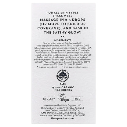 The Organic Skin Co., The Only Glow, Tinted Face Oil, For All Skin Types, Medium, 1 fl oz (30 ml)