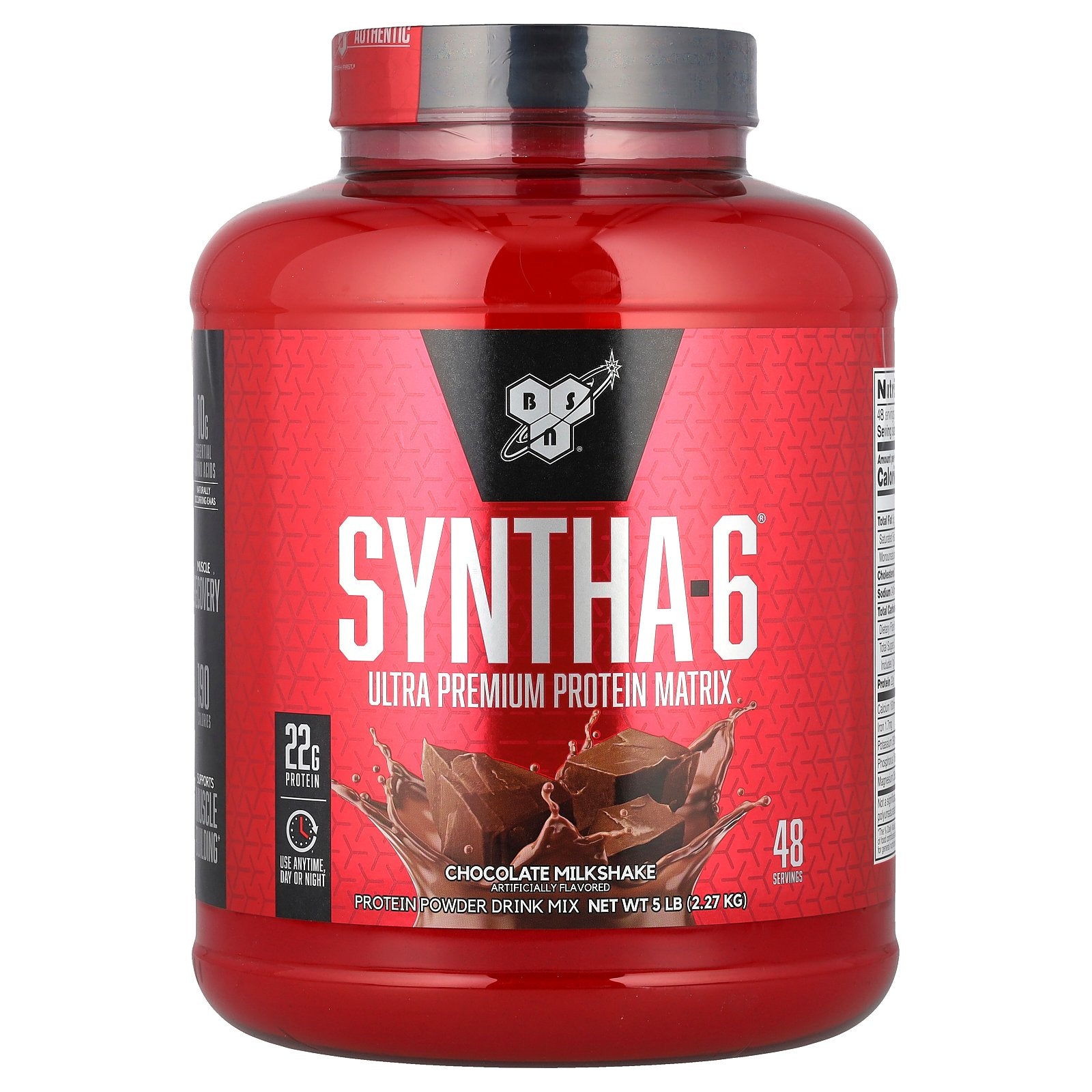 BSN, Syntha-6®, Ultra Premium Protein Matrix, Chocolate Milkshake, 5 lb (2.27 kg)