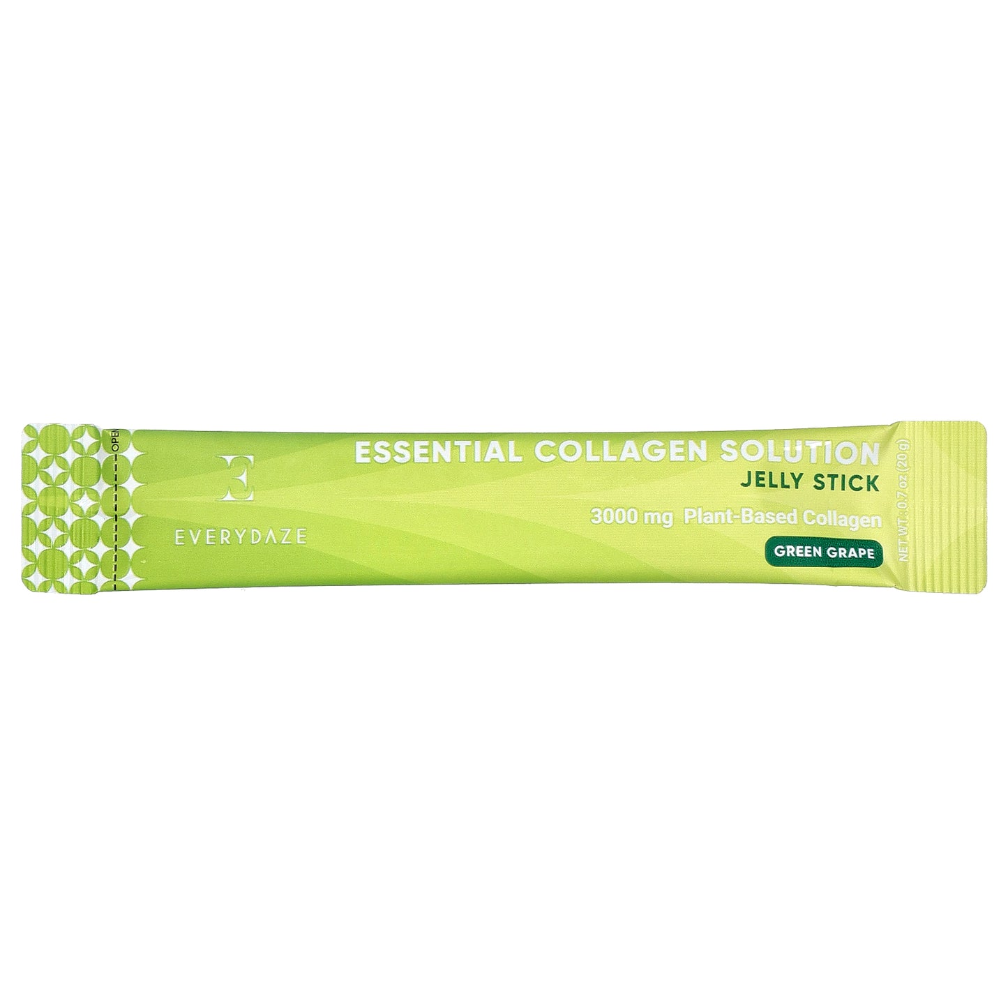 Everydaze, Essential Collagen Solution Jelly Stick, Green Grape, 10 Sticks, 0.7 oz (20 g) Each